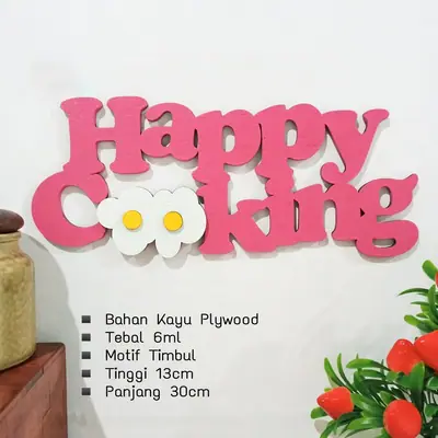 Pajangan Dinding Dapur Happy Cooking